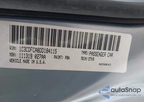 2013 Dodge Dart Limited from USA, damaged, VIN 1C3CDFCA8DD184115